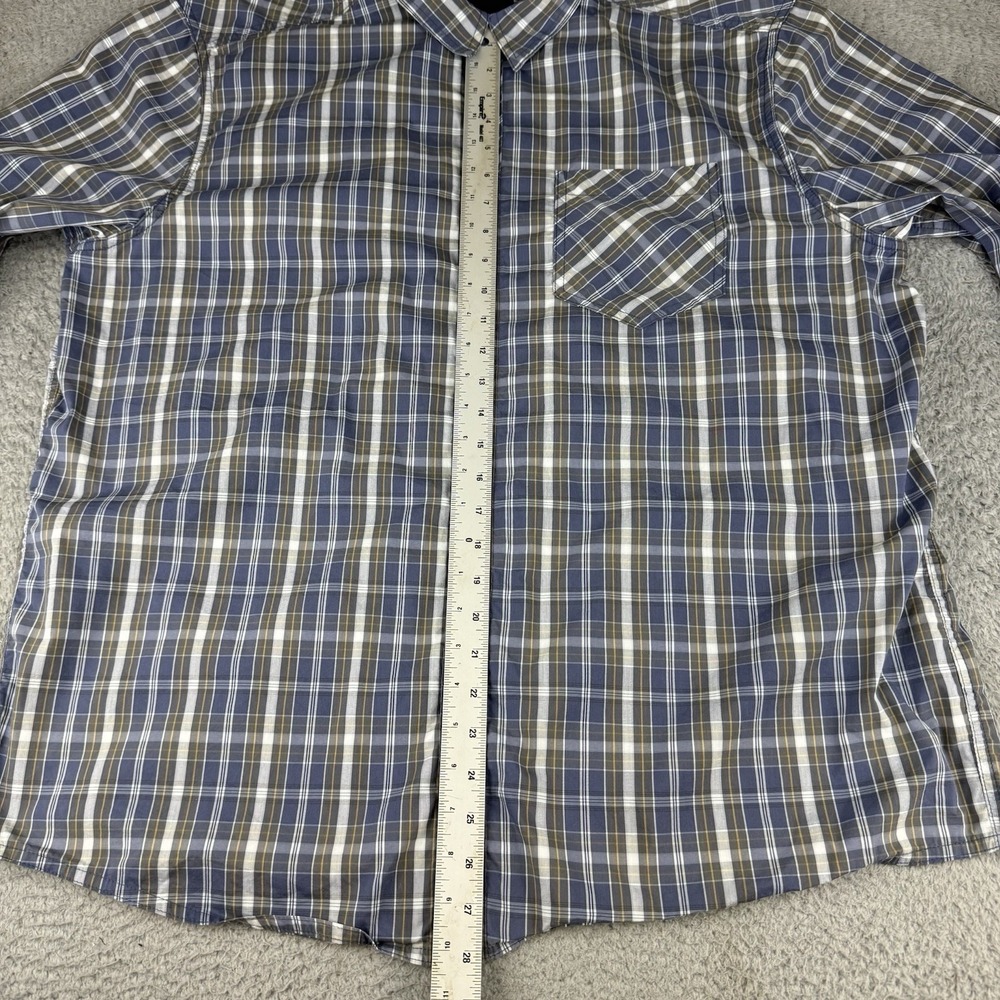 5.11 tactical Mens XL Button Up Long Sleeve Shirt Blue Plaid Pockets Workwear - Picture 5 of 10